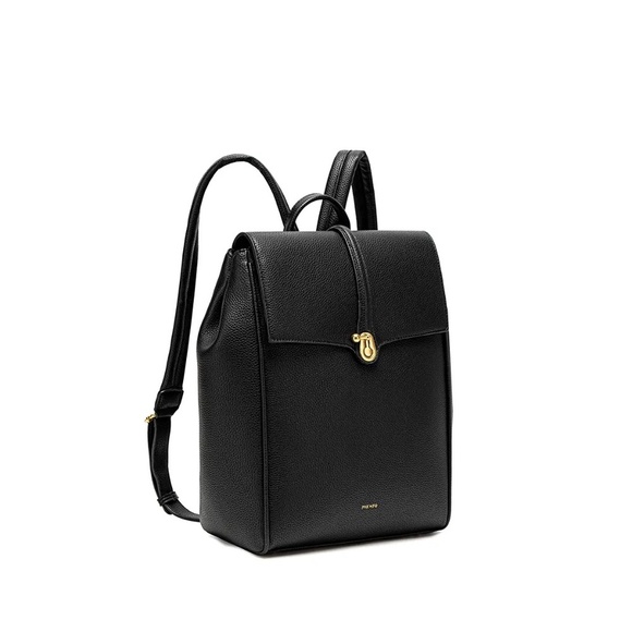 PIXIE MOOD – Lock recycled vegan leather backpack | Black pebbled * - Picture 4 of 6
